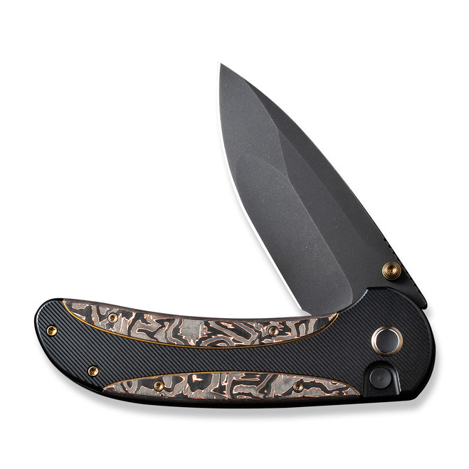 Pre-Order Ships 6/6) WE Zizzit Folding Knife Black/Copper Titanium