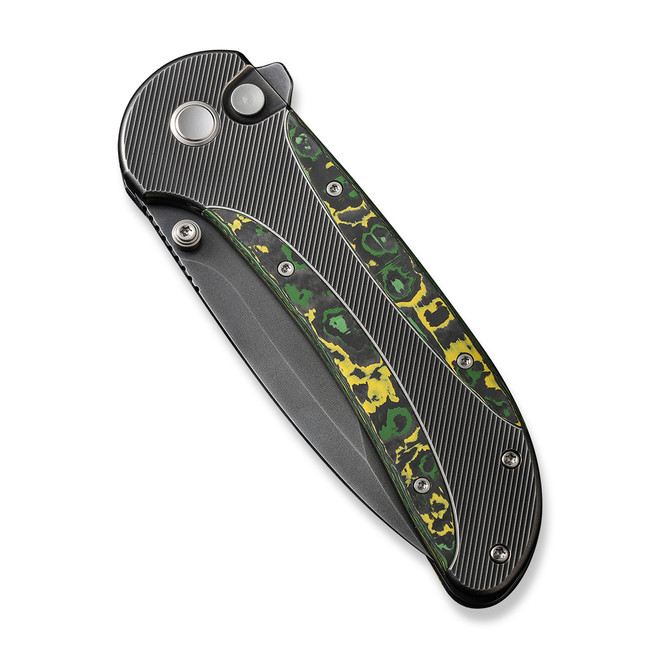 WE Zizzit Folding Knife Gray/Black/Yellow/Green Titanium Toxic