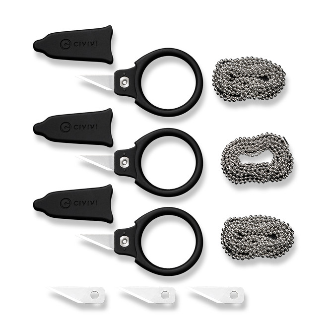 Civivi Quick Snip Fixed Blade Knife Black ABS With Rubber Handle 6Cr13 Plain Edge C22022A-2 Civivi Quick Snip Fixed Blade Knife Black ABS With Rubber Handle 6Cr13 Plain Edge C22022A-2