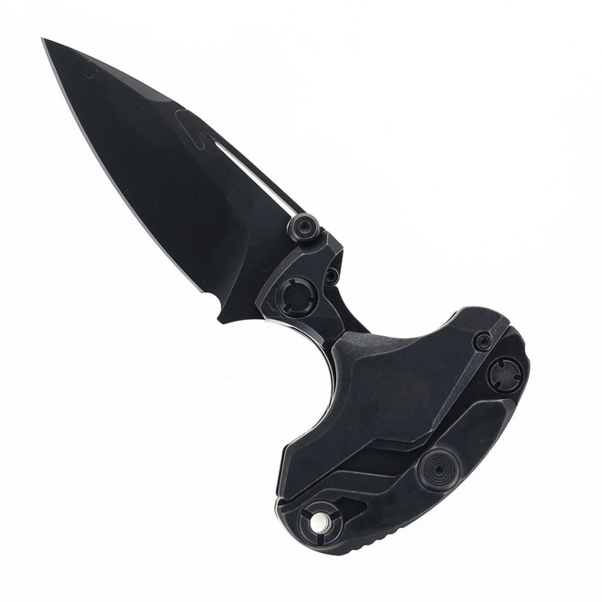 Rike Knife Alkaid Folding Knife Black Titanium Handle M390 Plain Edge