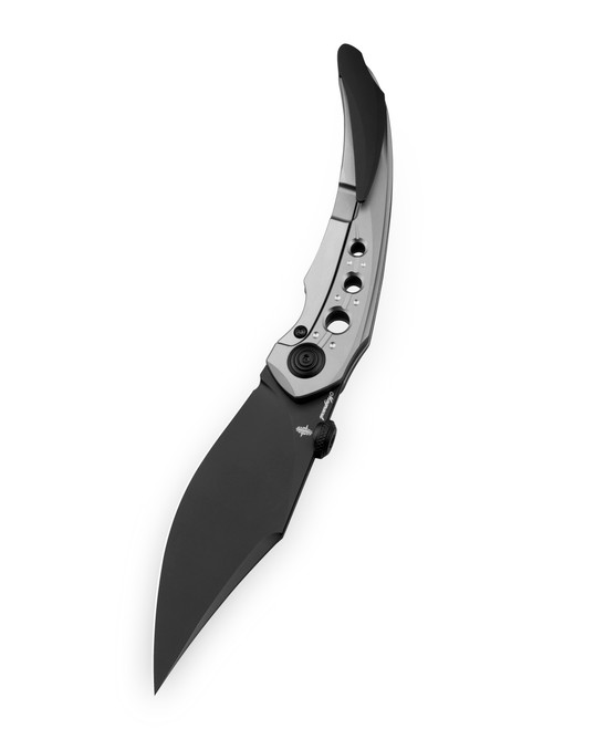 Bestech Razon Folding Knife White Bead Blast Titanium Handle