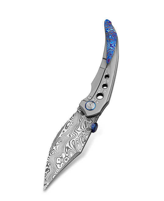 レビュー高評価のおせち贈り物 Bestech Razon Folding Knife White Bead Blast Titanium Handle SF・ファンタジー・ホラー