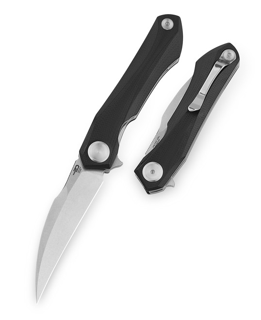 ima Bestech Ivy Folding Knife Black G10 Handle 14C28N Plain Edge