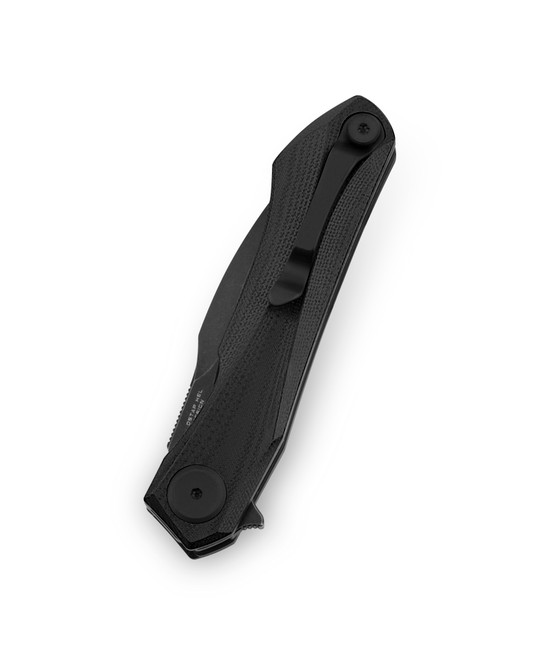 Bestech Ivy Folding Knife Black G10 Handle 14C28N Plain Edge Black