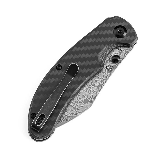 Kansept Nesstreet Button Lock Folding Knife Twill Carbon Fiber