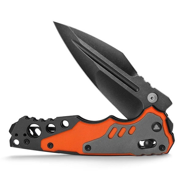Trivisa Intruder-030 Folding Knife Black/Orange Titanium/G10