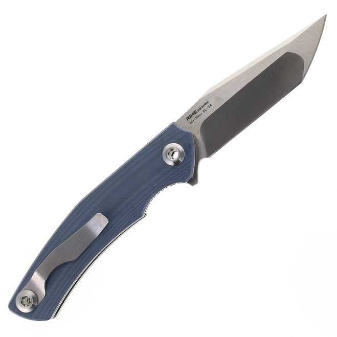 Sixleaf Folding Knife Blue G10 Handle 9Cr13MoV Plain Edge SL-34-Blue