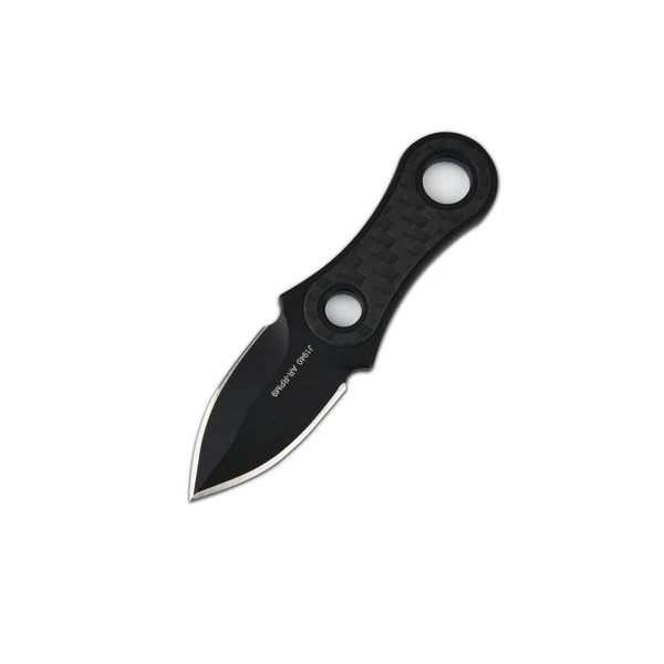 CJRB Knap Fixed Blade Knife Black Cabon Fiber Handle AR-RPM9 Spear