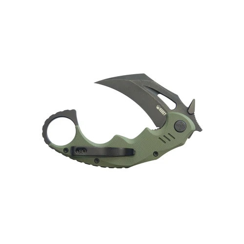Kubey Mini Wrath Folding Knife Green G10 Handle 14C28N Karambit