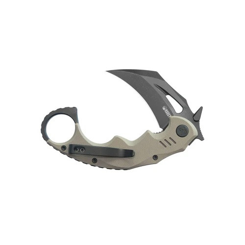 Kubey Mini Wrath Folding Knife Tan G10 Handle 14C28N Karambit