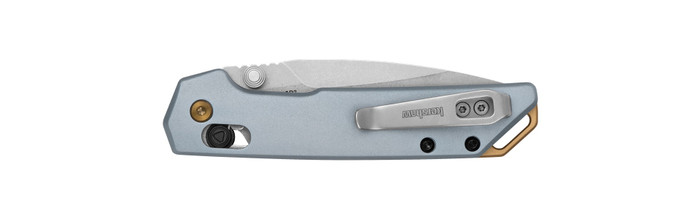 Kershaw Mini Iridium Folding Knife Ice Blue Aluminum Handle D2