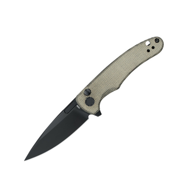 Olight Mettle 2 Folding Knife OD Green Micarta Handle 154CM Drop Point Plain Black Blade OL-METTLE2-OD