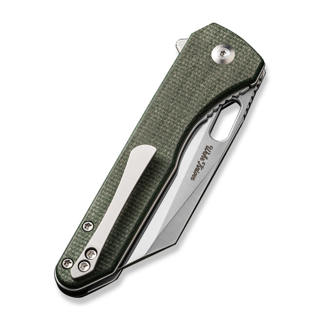 Civivi Nugz Folding Knife Green Canvas Micarta Handle 14C28N