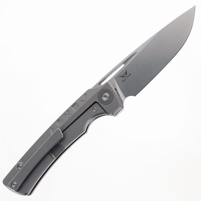 TwoSun Flipper Folding Knife Titanium and G10 Handle 14c28n Steel
