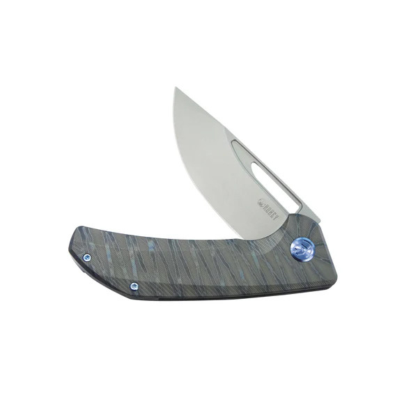 Kubey Hyperion Folding Knife Flame Titanium Handle w/ Micro