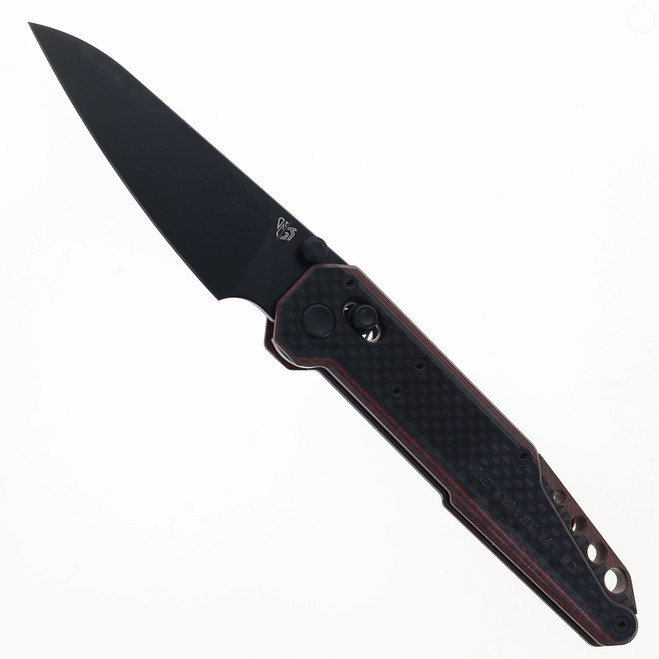 NOC Knives MT-27-G02 Dark Feather Folding Knife Axis Lock M390 Blade Steel Black & Red Carbon Fiber NOC Knives MT-27-G02 Dark Feather Folding Knife Axis Lock M390 Blade Steel Black & Red Carbon Fiber