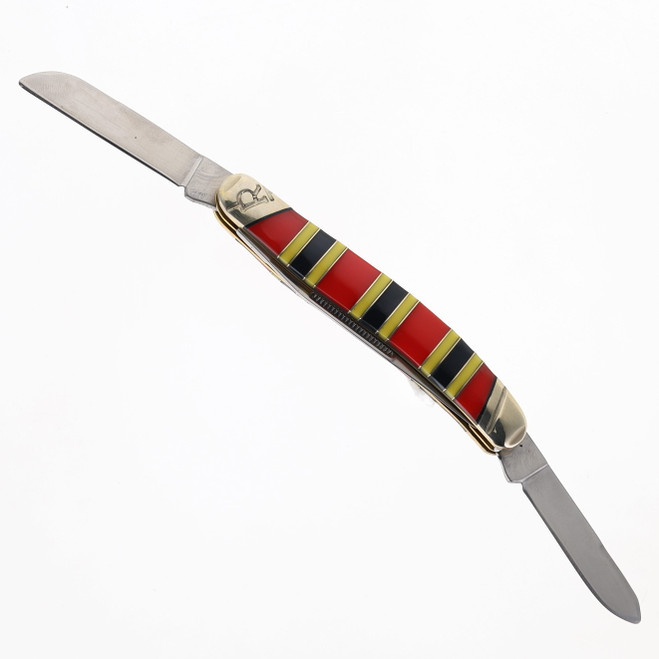 Rough Ryder Coral Snake Acrylic Handle Three Satin Stainless Steel Blades RR2279 Rough Ryder Coral Snake Acrylic Handle Three Satin Stainless Steel Blades RR2279
