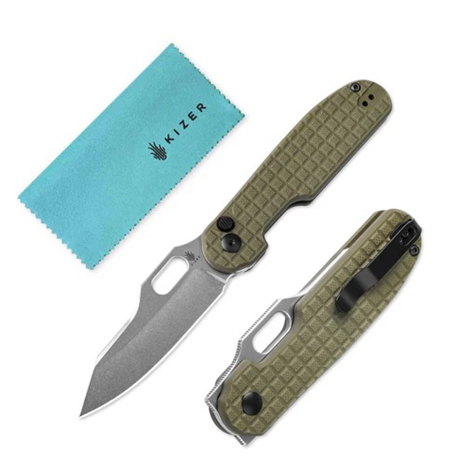 Kizer Cormorant Button Lock Folding Knife 154CM Clip Point Plain Edge V4562C1 Kizer Cormorant Button Lock Folding Knife 154CM Clip Point Plain Edge V4562C1