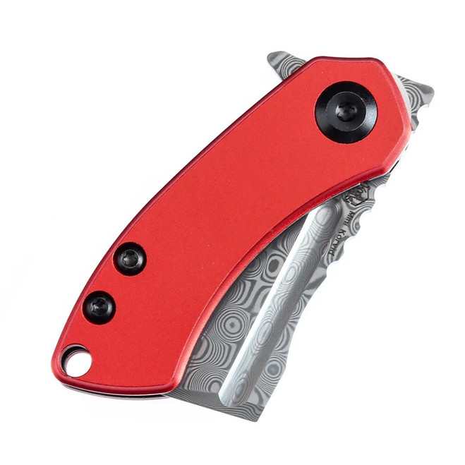 Kansept Mini Korvid Folding Knife Red Aluminum Handle