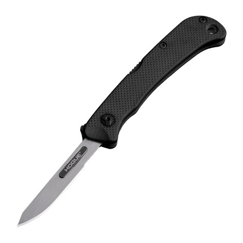 OXZ Hogue Expel Folding Scapel Black G10/416SS Handle High Carbon