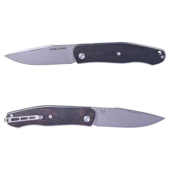 Real Steel Serenity Slipjoint Folding Knife Ebony Wood Handle N690