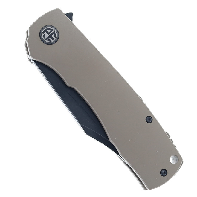 Petrified Fish PFP03 Victor Folding Knife Tan Aluminum Handle