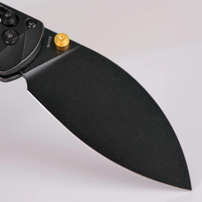 Vosteed Mini Nightshade Folding Knife Black Titanium Handle S35VN