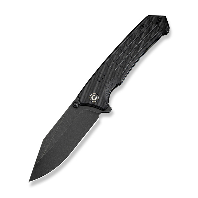 Civivi Tacticorix Folding Knife Black G10 Handle Nitro-V Plain Edge Black Stonewash Finish C23055-1