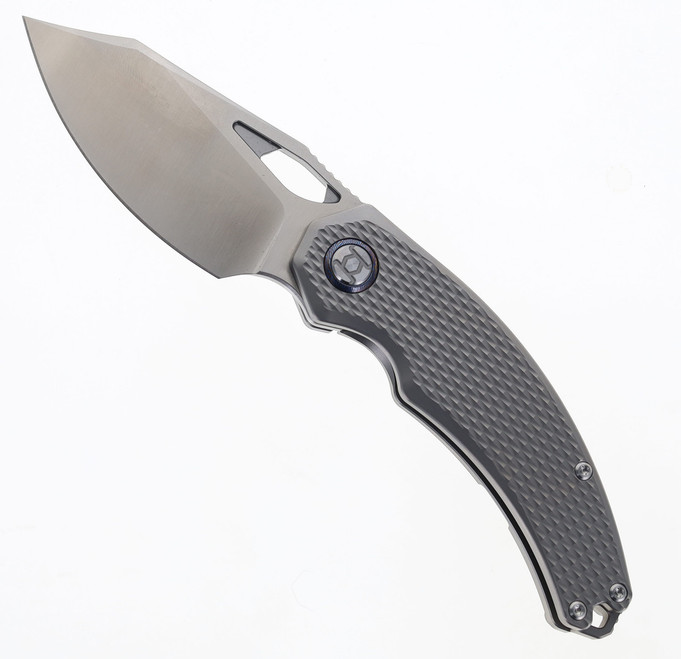 Kunwu Knives Padre Satin Titanium Handle Folding Knife Vanax Steel K706T-2