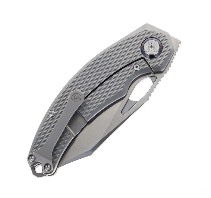 Kunwu Knives Padre Satin Titanium Handle Pocket Knife Vanax Steel