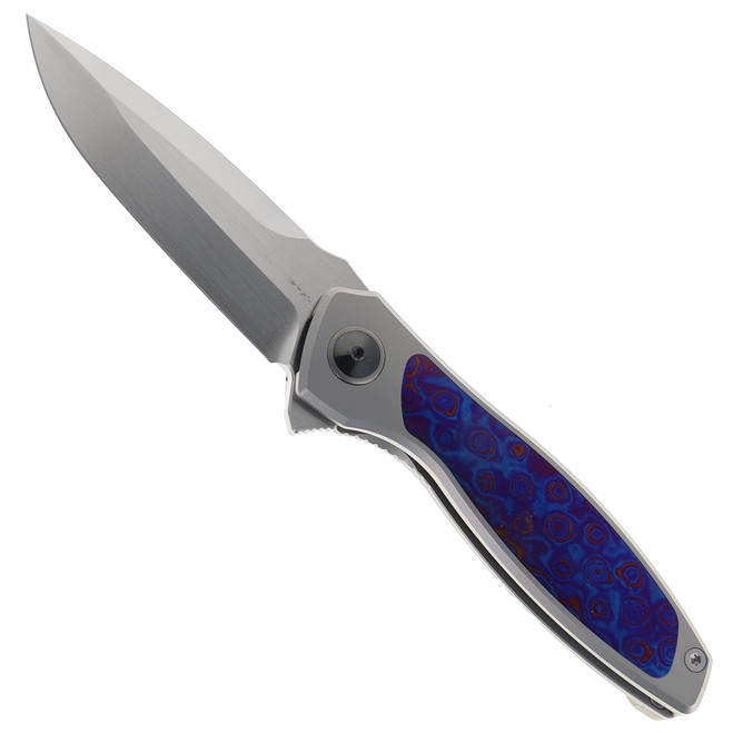 Maxace Perseus Folding Knife Grey Titanium Handle Timascus Inlay Magnacut Steel Blade OM47-0-D Maxace Perseus Folding Knife Grey Titanium Handle Timascus Inlay Magnacut Steel Blade OM47-0-D