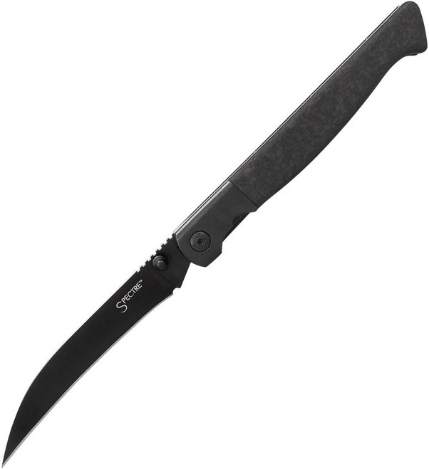 Cold Steel Hawksbill Specter Linerlock Folding Knife Black Carbon Fiber Handle 20CV Plain Black Blade FL-39SHB