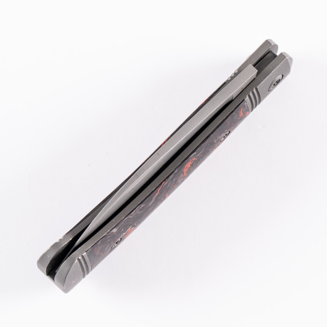 Venom Trapper Folding Knife Fat Carbon S90V Red