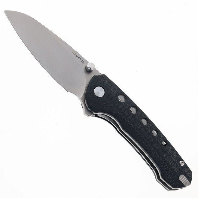 Remette BEE Folding Knife Black G10 Handle 14C28N Drop Point Plain Edge Sandblast Finish RTBEE-G Remette BEE Folding Knife Black G10 Handle 14C28N Drop Point Plain Edge Sandblast Finish RTBEE-G