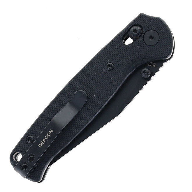 S。 Defcon Ultra Lite Folding Knife Black G10 Handle 14C28N Clip Point