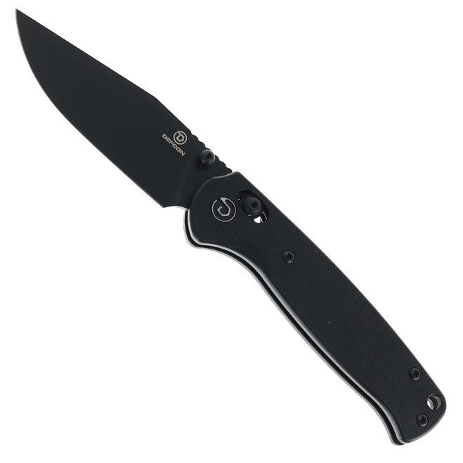Defcon Ultra Lite Folding Knife Black G10 Handle 14C28N Clip Point Plain Edge TD010FBK
