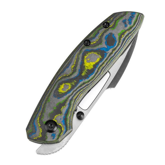 Kansept Link Folding Knife Gecko Camo Carbon/Titanium Handle 20CV