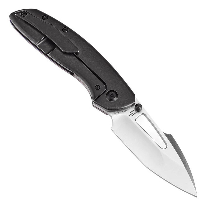 Kansept Link Folding Knife Timascus/Blackwash Titanium
