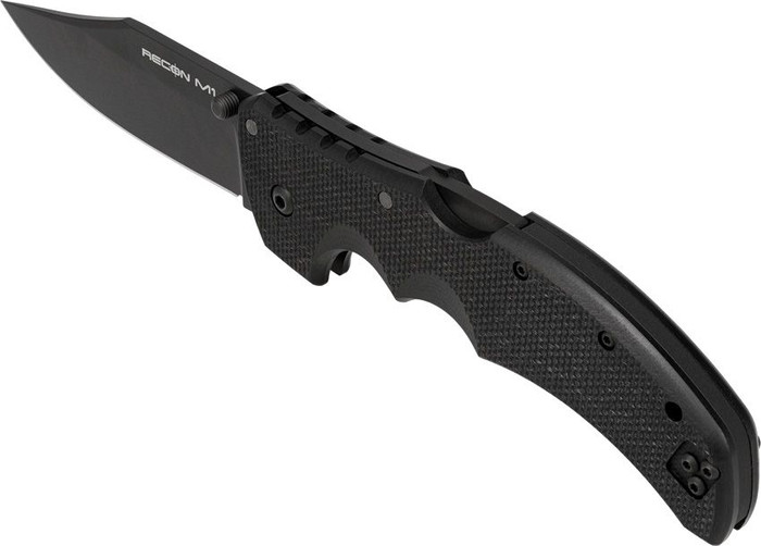 Cold Steel Recon 1 Tri-Ad Lock Folding Knife Black Handle Magnacut
