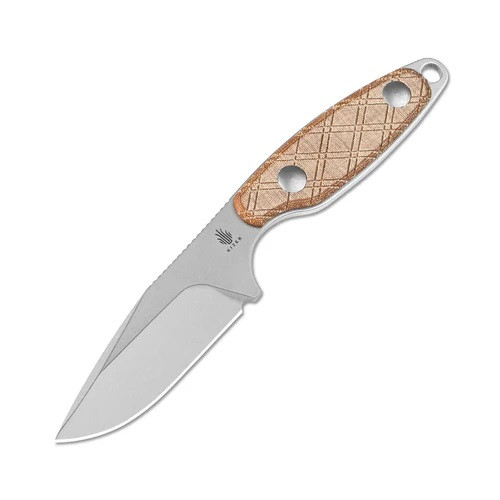 Kizer Muskrat Fixed Blade Knife Brown Micarta Handle 154CM Plain
