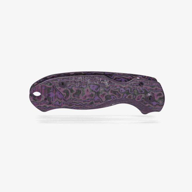 Flytanium Carbon Fiber Lotus Scales for Spyderco Para 3 - Purple Haze