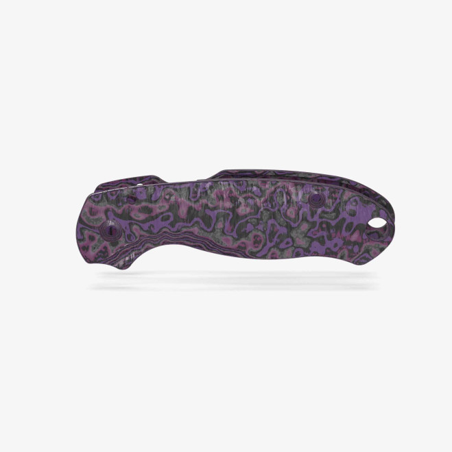 Flytanium Carbon Fiber Lotus Scales for Spyderco Para 3 Knife Purple Haze FLY-1361PH