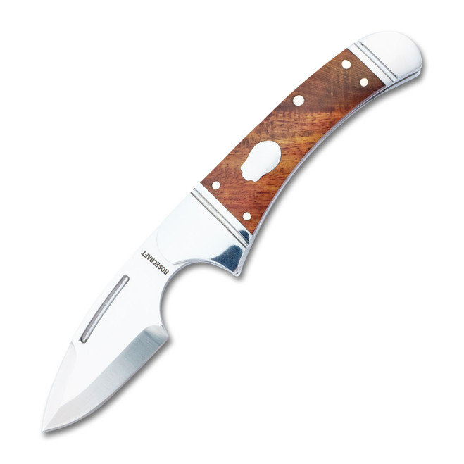 RoseCraft Blades Zambezi Folding Knife Rosewood Handle D2 Plain