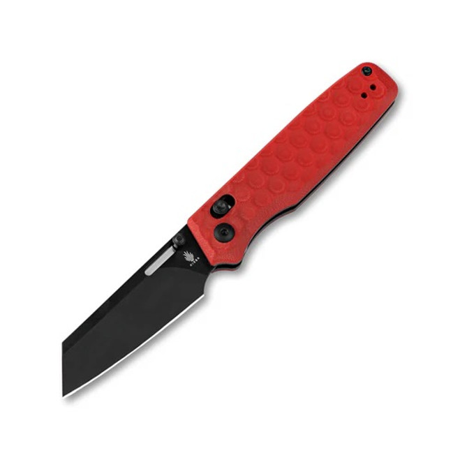 Kizer Task Folding Knife Red G10 Handle Nitro-V Sheepsfoot Plain Black Blade V3641A2 Kizer Task Folding Knife Red G10 Handle Nitro-V Sheepsfoot Plain Black Blade V3641A2