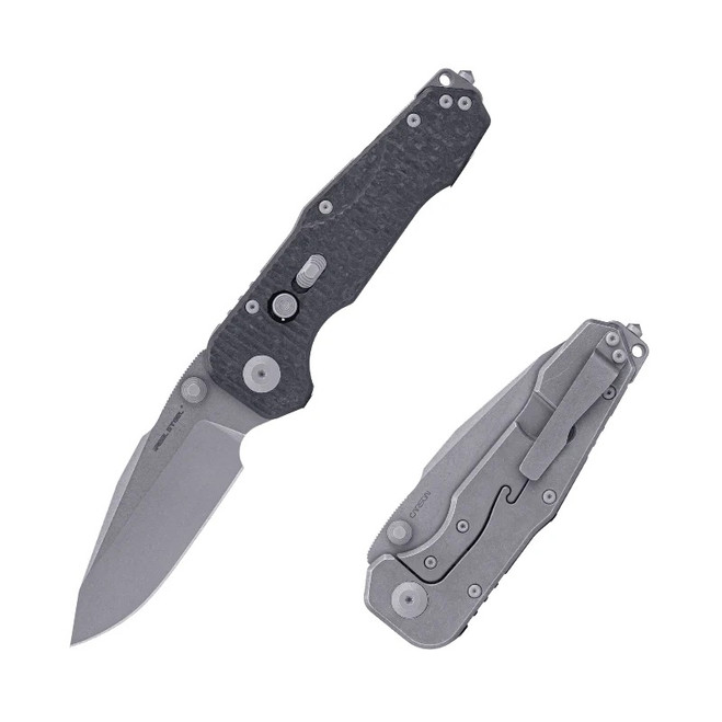 Real Steel Evolution Folding Knife Shred Carbon Fiber Handle S35VN Grey Stonewash Blade 9913 Real Steel Evolution Folding Knife Shred Carbon Fiber Handle S35VN Grey Stonewash Blade 9913