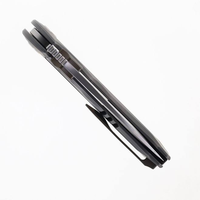 Yangge Folding Knife Black Titanium Alloy Handle M390 Plain Edge