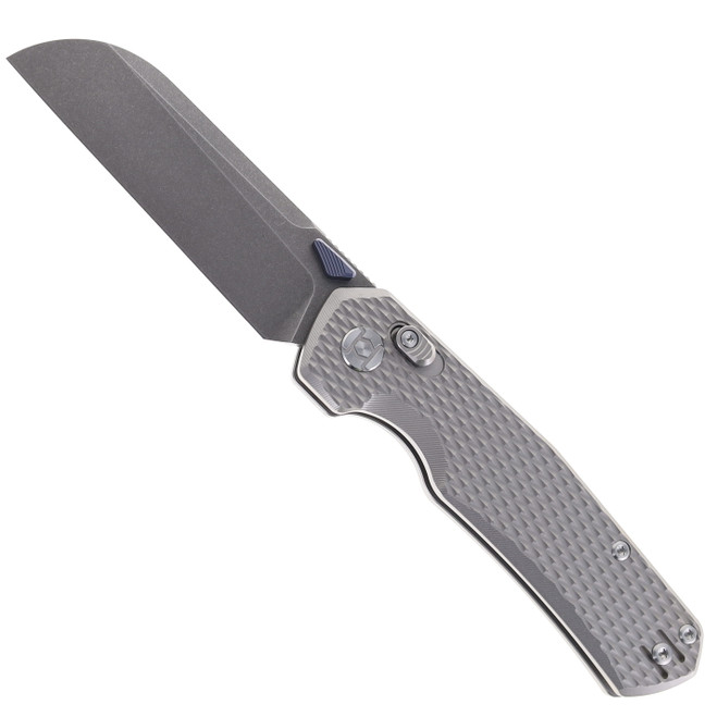 Kunwu Chad Folding Knife Titanium Handle PM60 Plain Black Blade SX703T-1 Kunwu Chad Folding Knife Titanium Handle PM60 Plain Black Blade SX703T-1