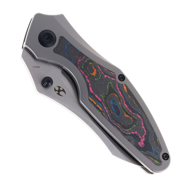 Kansept Baba Yaga Folding Knife Beadblast Titanium/80s Camo Carbon