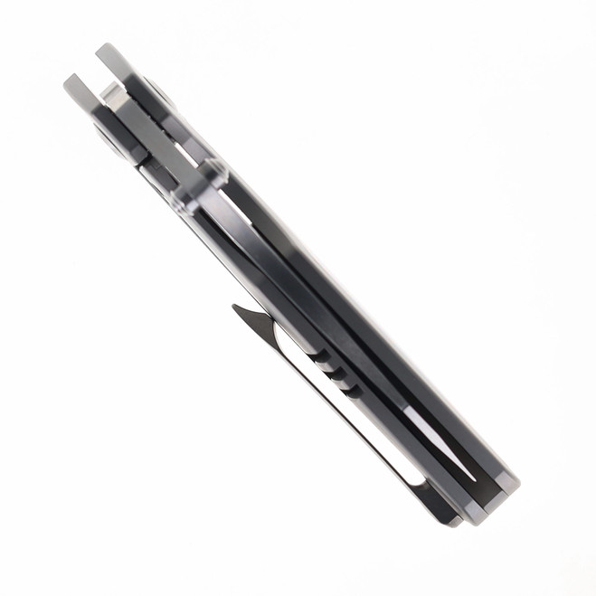 Kansept Baba Yaga Folding Knife Beadblast Titanium/Timascus Handle