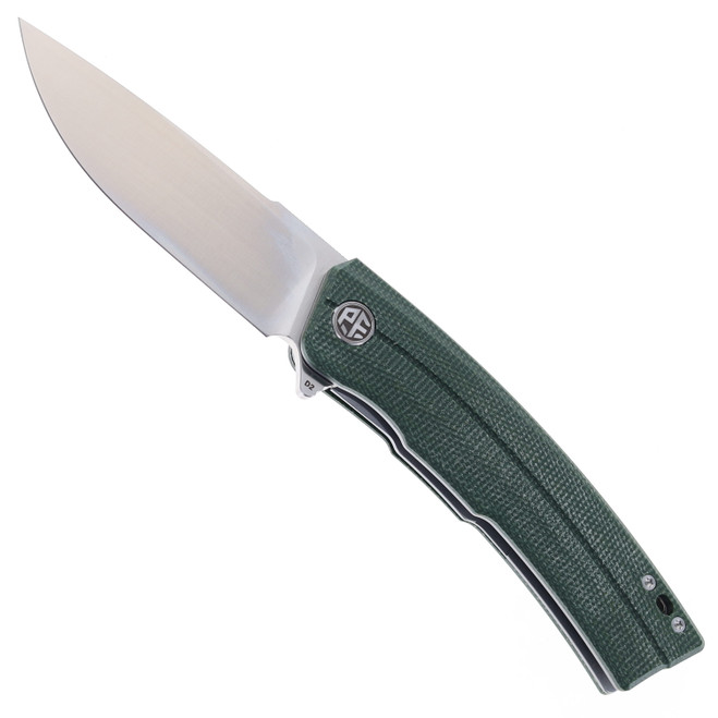 Petrified Fish Folding Knife Green Micarta D2 Satin Blade PF-P02GRMS Petrified Fish Folding Knife Green Micarta D2 Satin Blade PF-P02GRMS